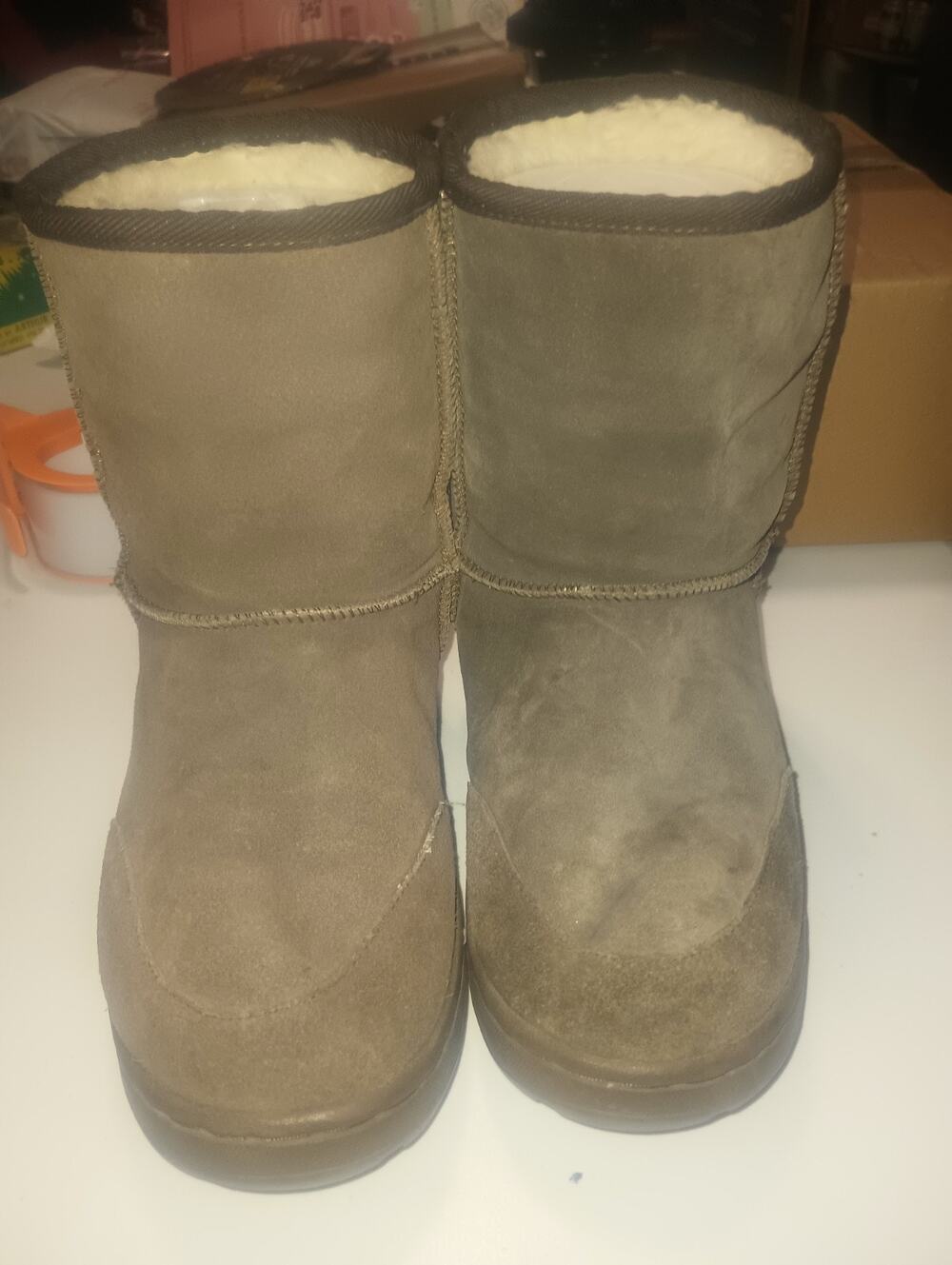 EMU RIDGE AUSTRALIA BROWN SUEDE SOFT WOOL LINING PULL-ON BOOTS WOMEN 10 Men 9